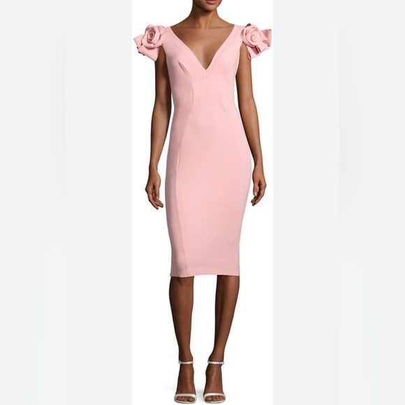 Chiara Boni Dresses & Skirts - Chiara Boni La Petite Robe Belvis Rosette Bodycon Cocktail Dress